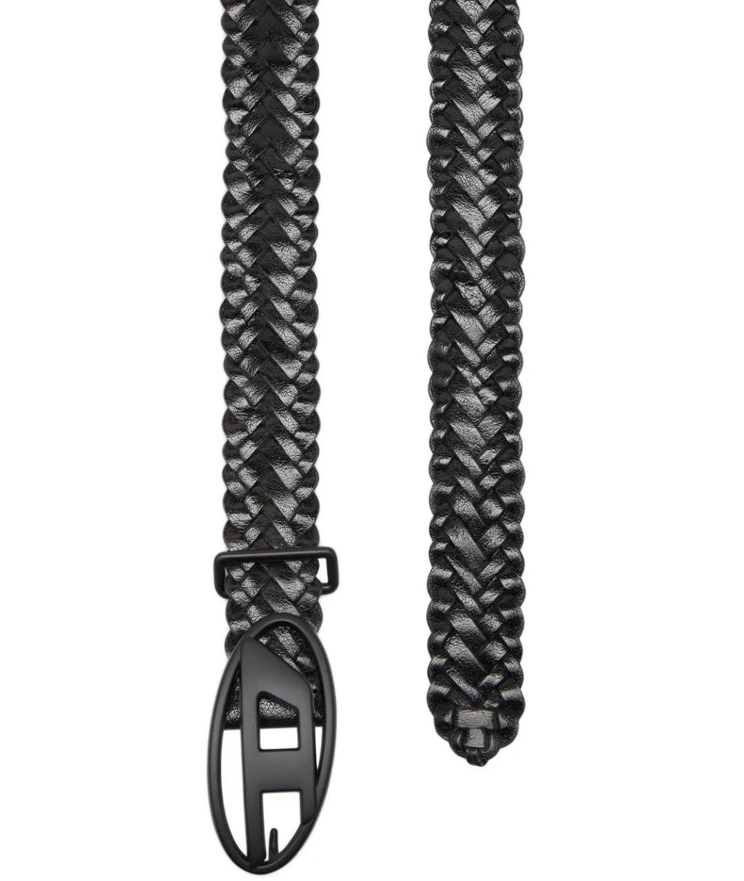 DIESEL Черный кожаный ремень, фото 3