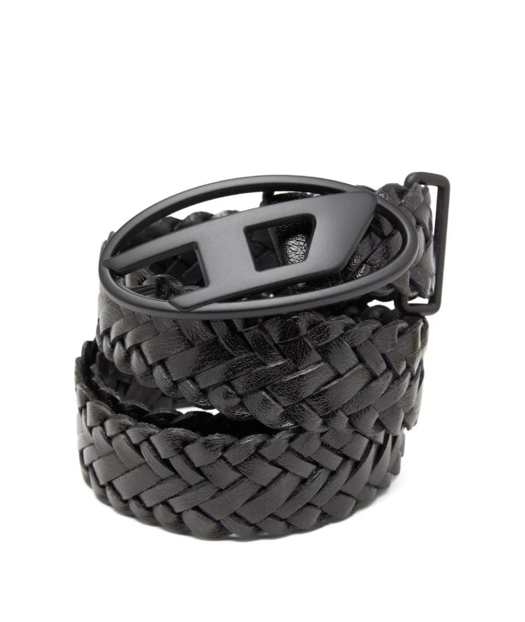 DIESEL Черный кожаный ремень, фото 2