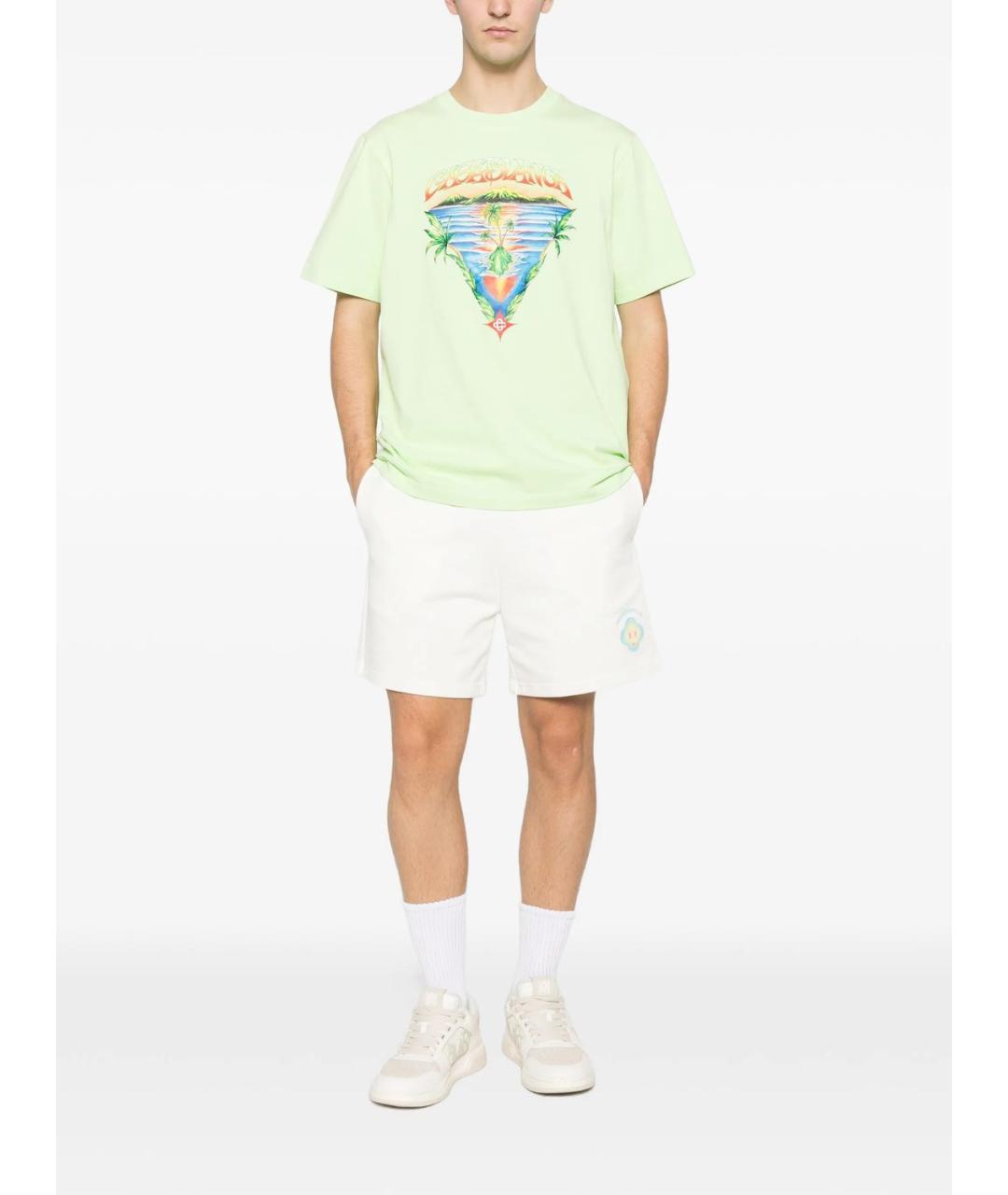 CASABLANCA Зеленая хлопковая футболка, фото 4