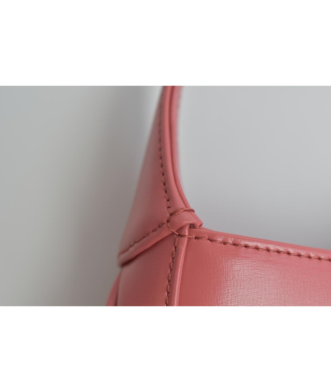 GUCCI Розовая кожаная сумка с короткими ручками, фото 8