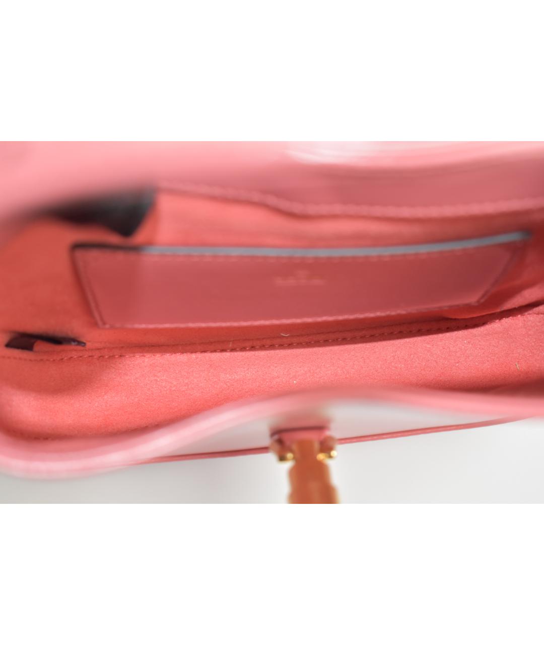 GUCCI Розовая кожаная сумка с короткими ручками, фото 4