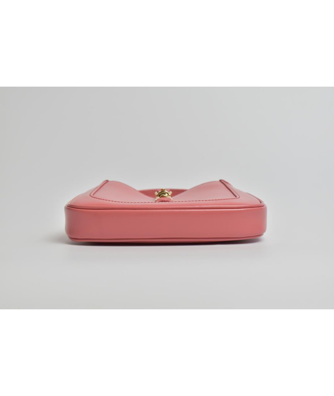 GUCCI Розовая кожаная сумка с короткими ручками, фото 5