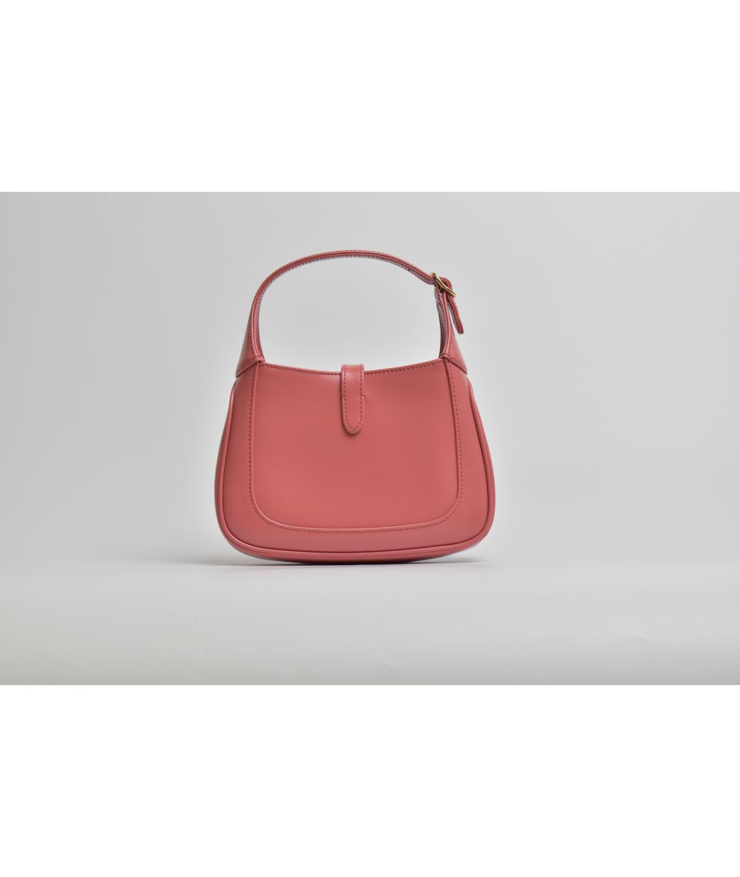 GUCCI Розовая кожаная сумка с короткими ручками, фото 3