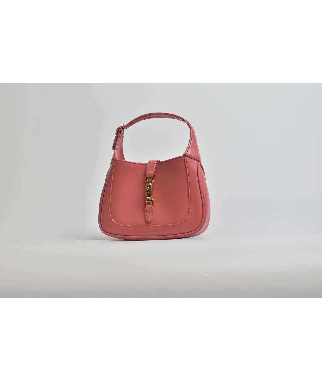 GUCCI Розовая кожаная сумка с короткими ручками, фото 2