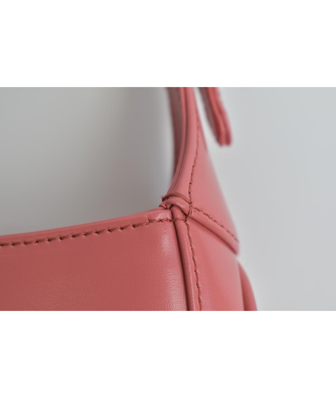 GUCCI Розовая кожаная сумка с короткими ручками, фото 9