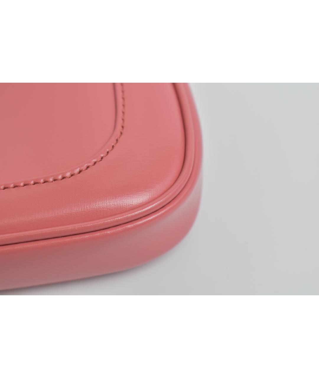 GUCCI Розовая кожаная сумка с короткими ручками, фото 7