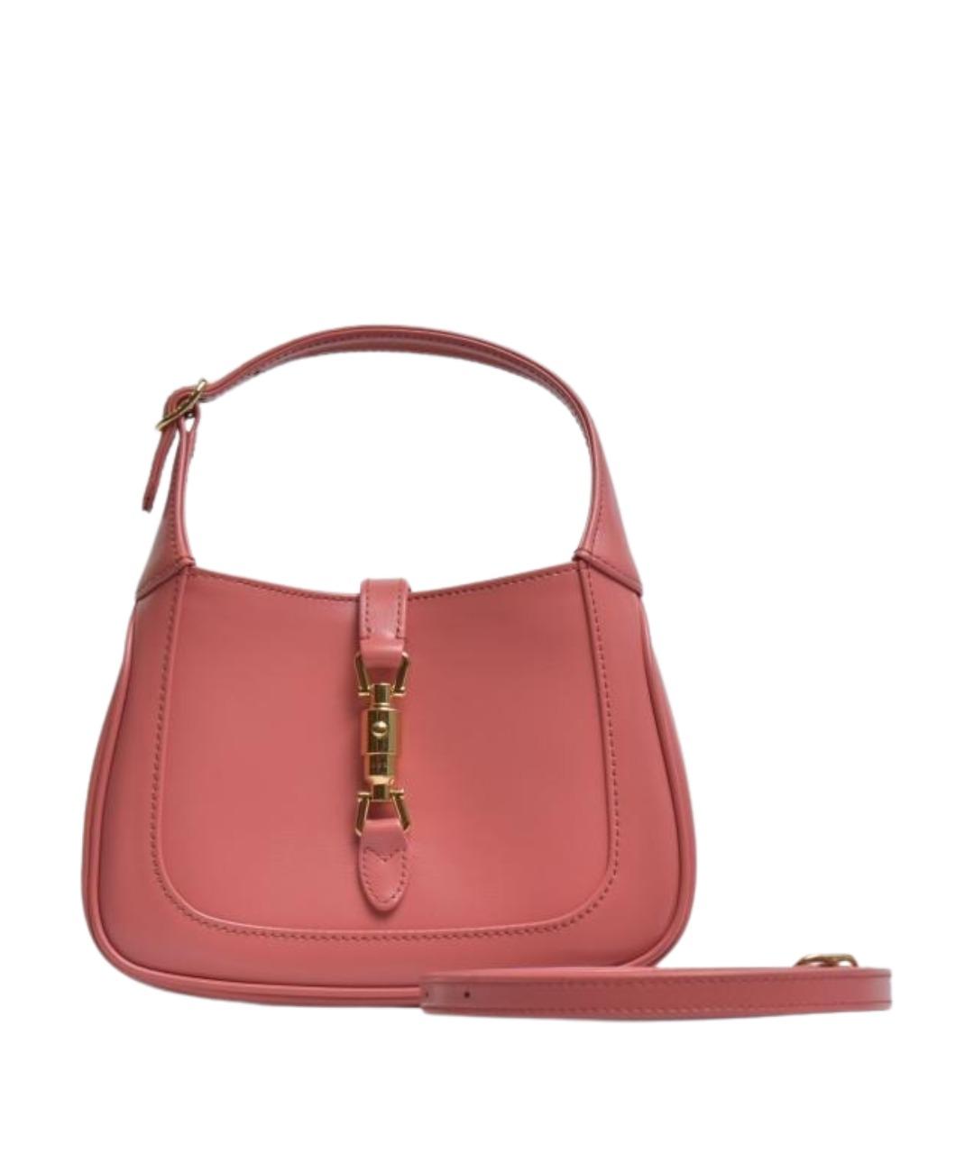 GUCCI Розовая кожаная сумка с короткими ручками, фото 1