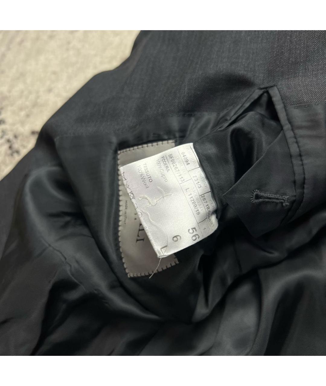 CANALI Антрацитовый шерстяной пиджак, фото 5