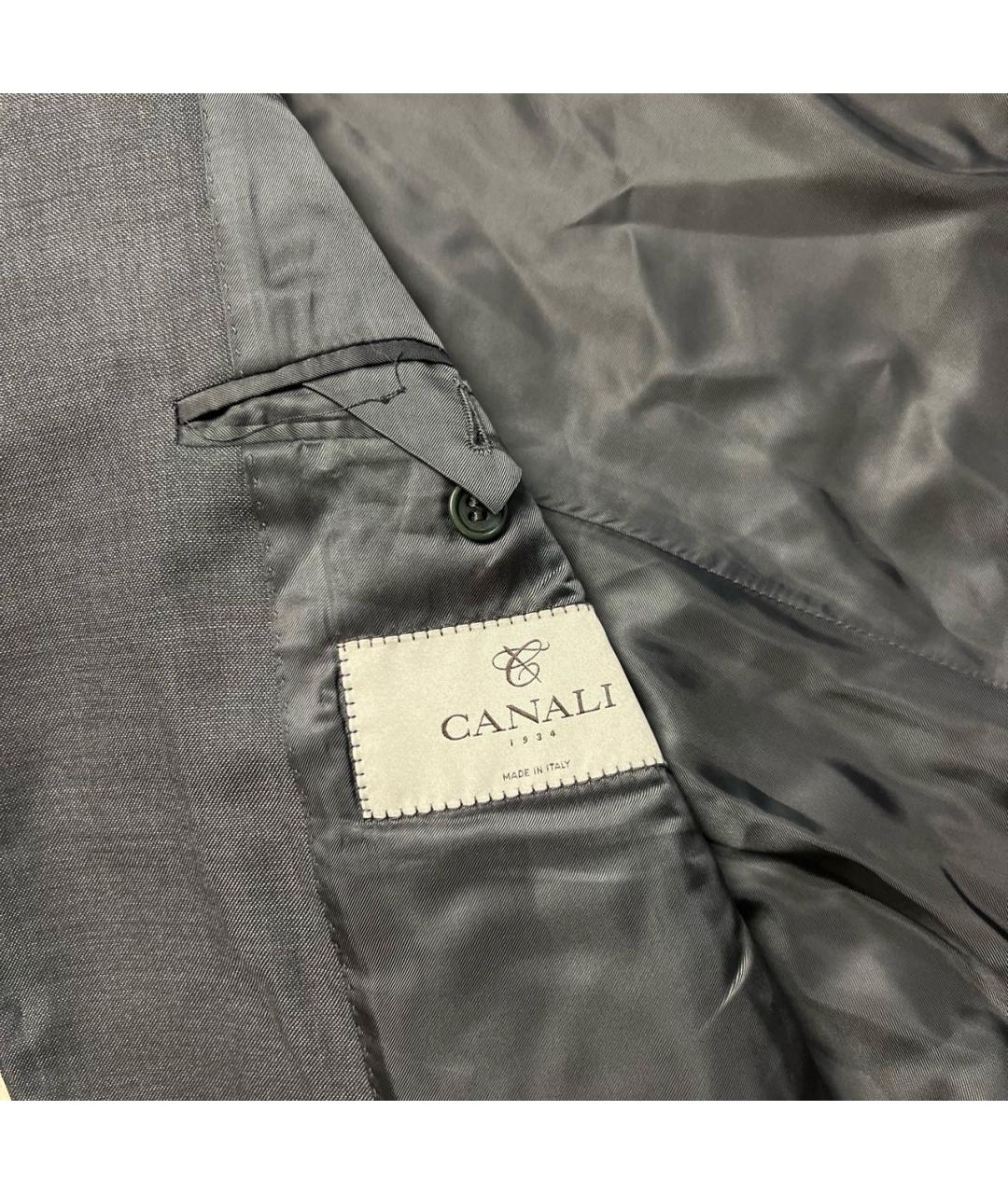 CANALI Антрацитовый шерстяной пиджак, фото 4