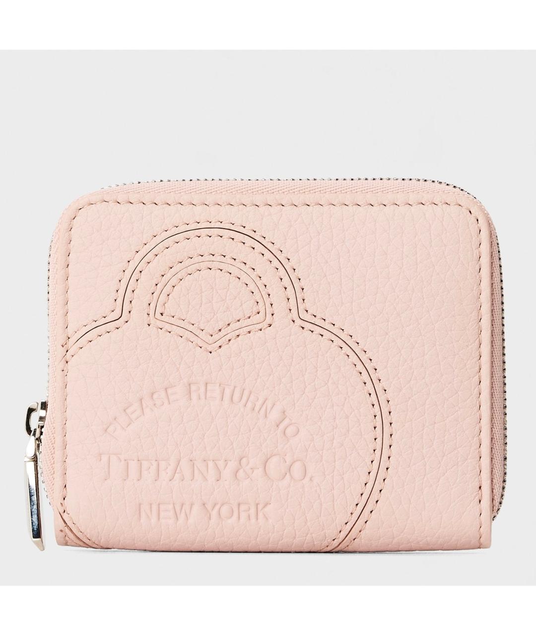 TIFFANY&CO Розовый кожаный кошелек, фото 4