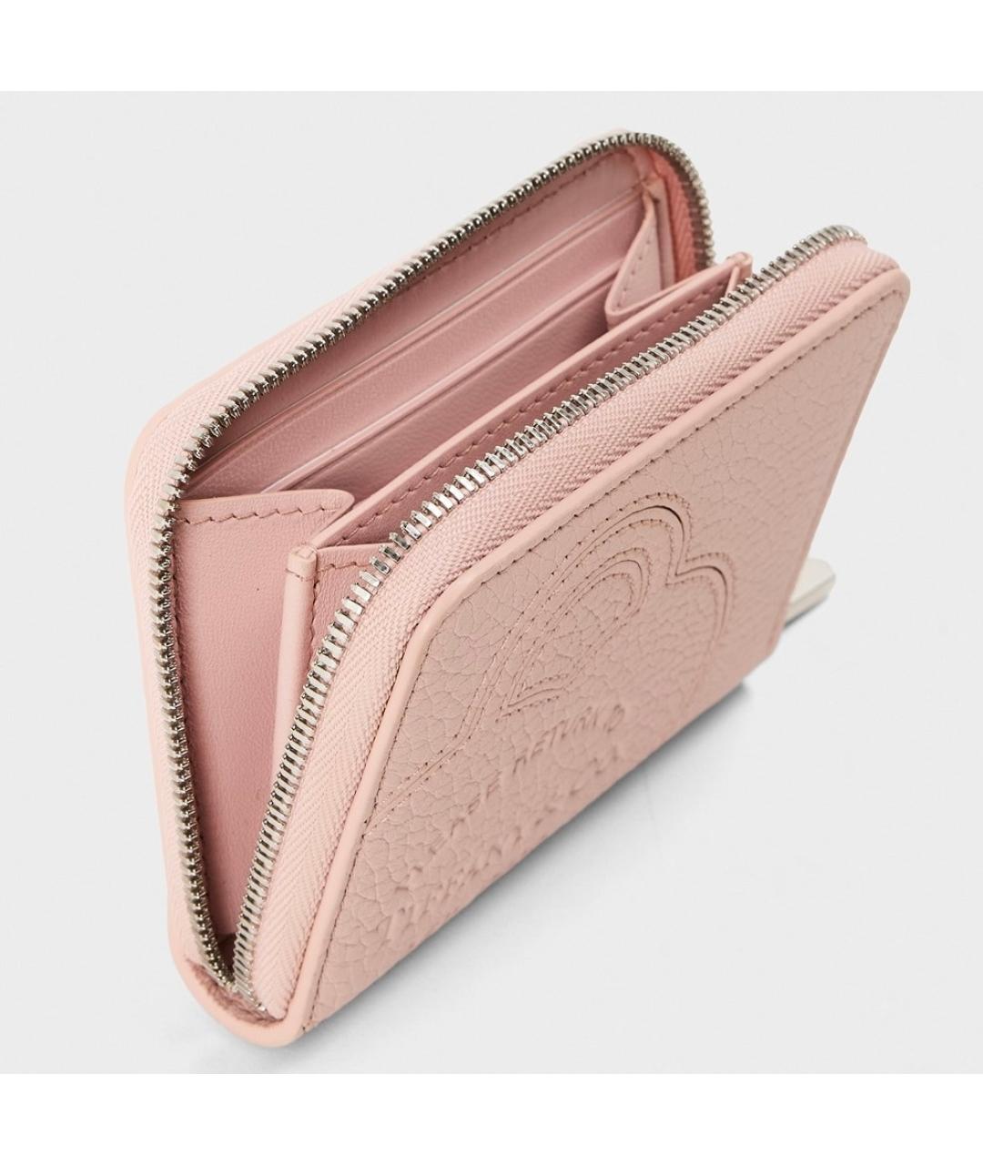 TIFFANY&CO Розовый кожаный кошелек, фото 3