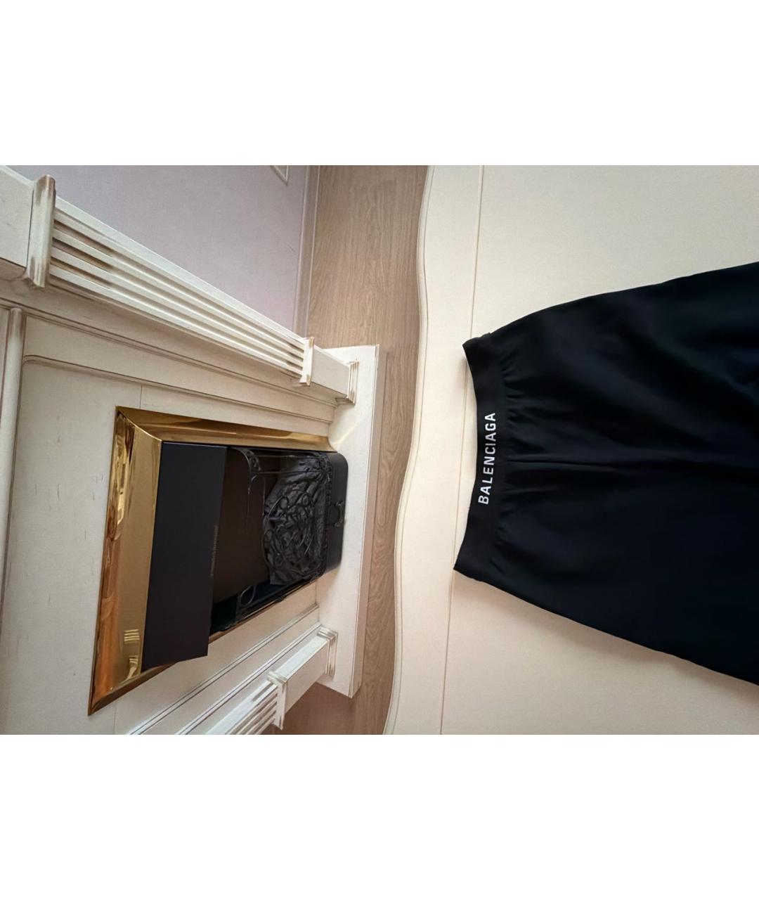 BALENCIAGA Черные вискозные леггинсы и велосипедки, фото 6