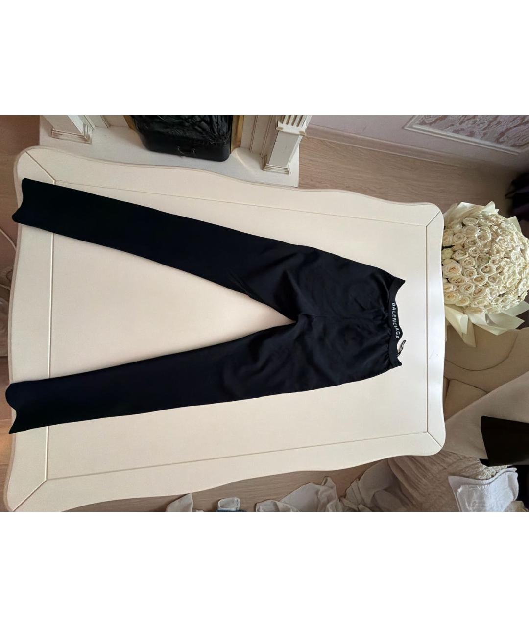 BALENCIAGA Черные вискозные леггинсы и велосипедки, фото 2