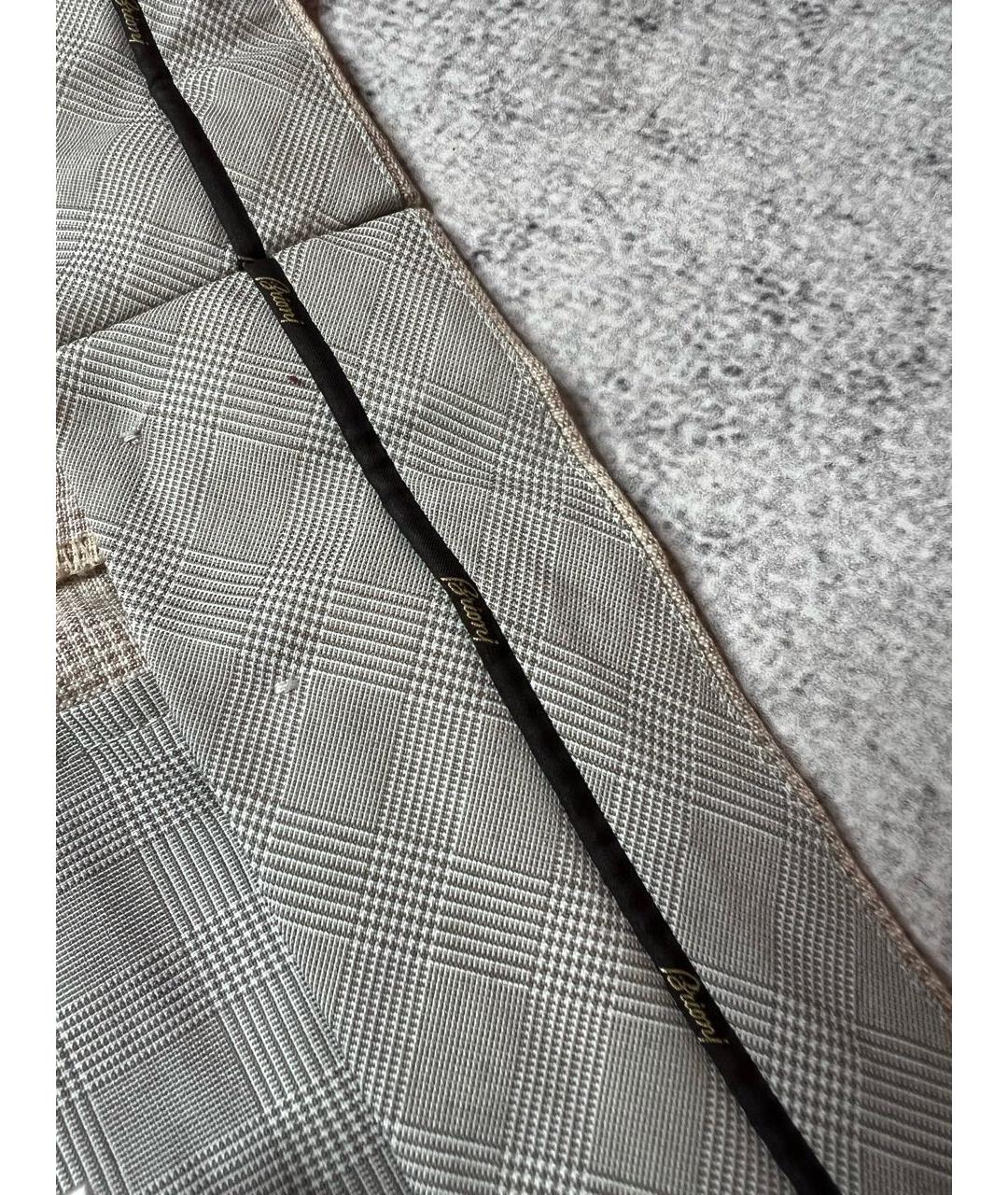 BRIONI Бежевые льняные классические брюки, фото 6