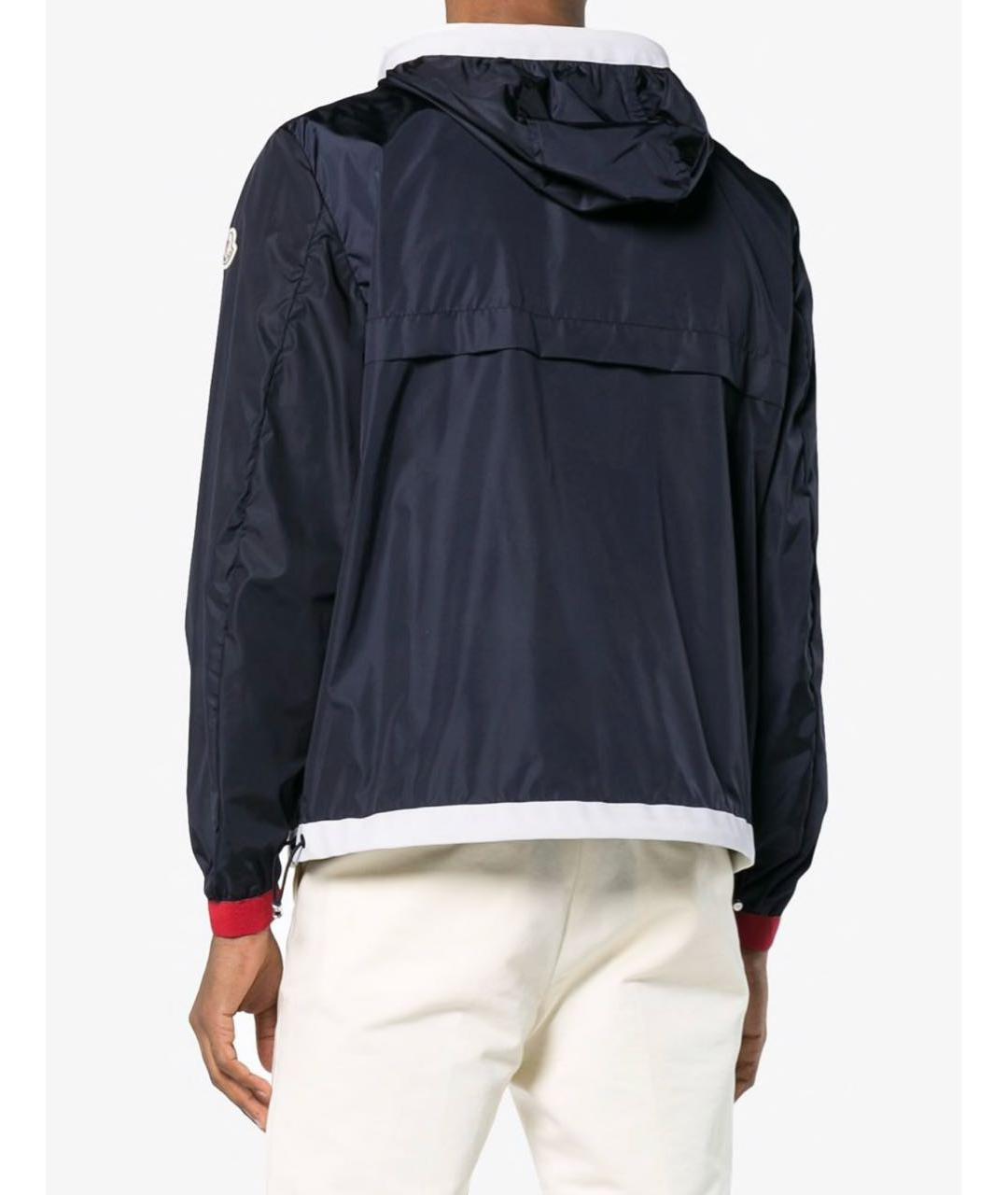 MONCLER Темно-синяя полиамидовая куртка, фото 4