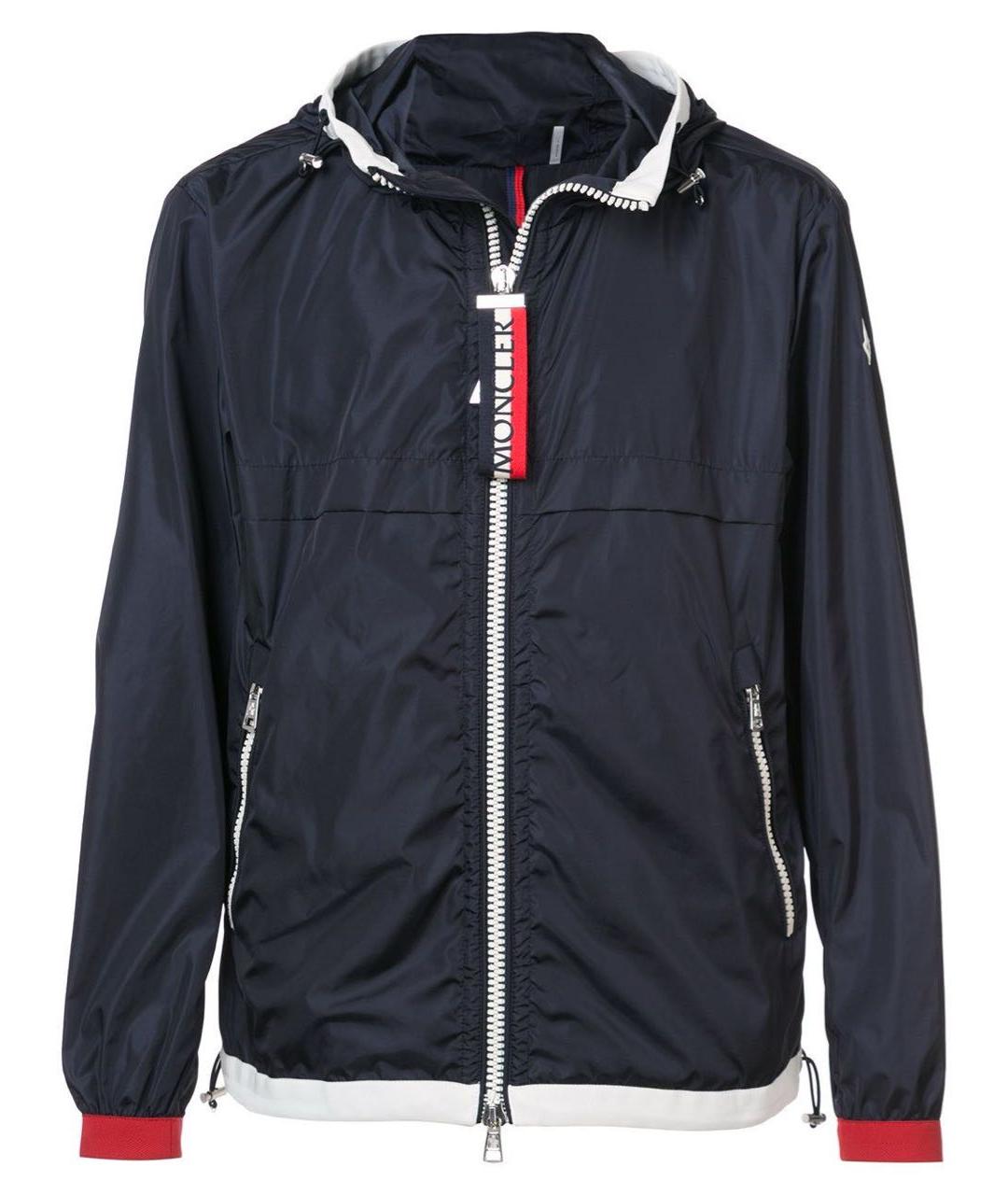 MONCLER Темно-синяя полиамидовая куртка, фото 9