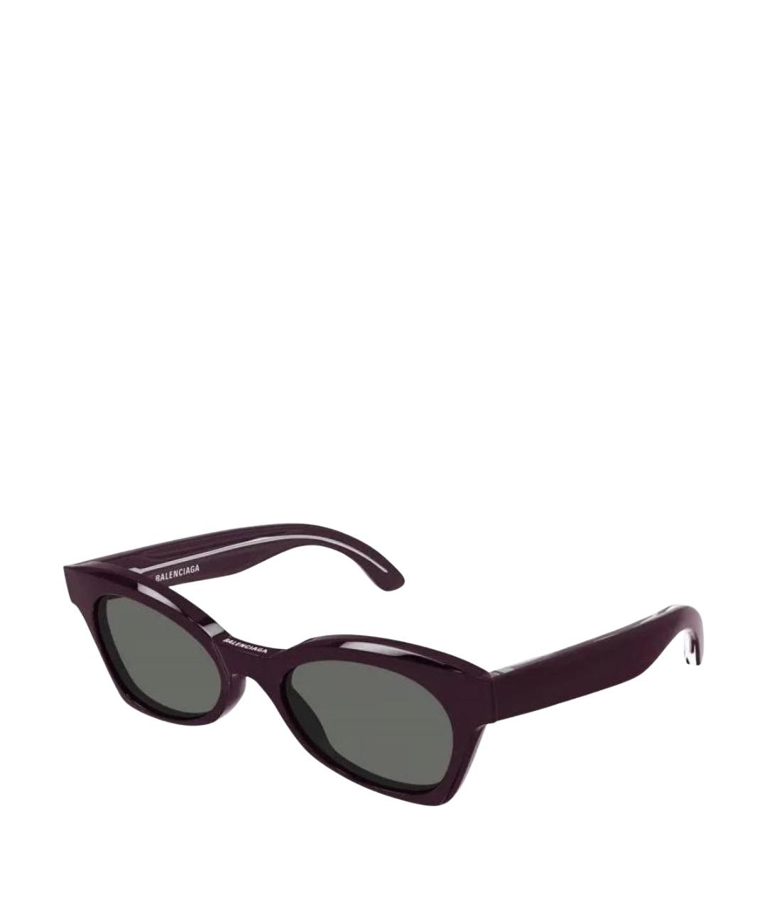 BALENCIAGA Фиолетовые пластиковые солнцезащитные очки, фото 1