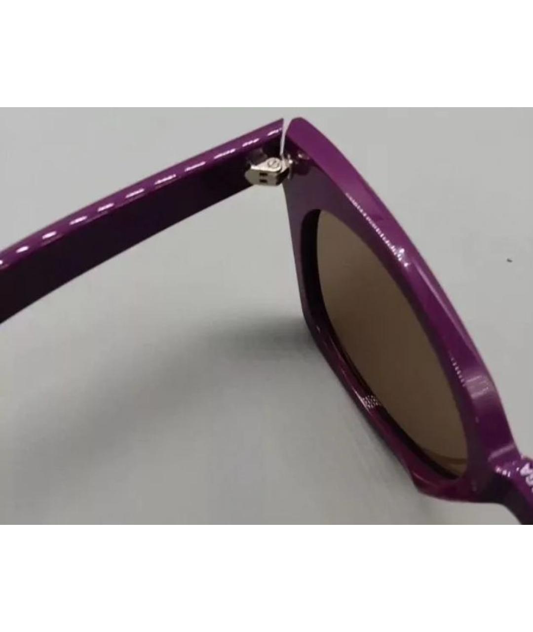 BALENCIAGA Фиолетовые пластиковые солнцезащитные очки, фото 5
