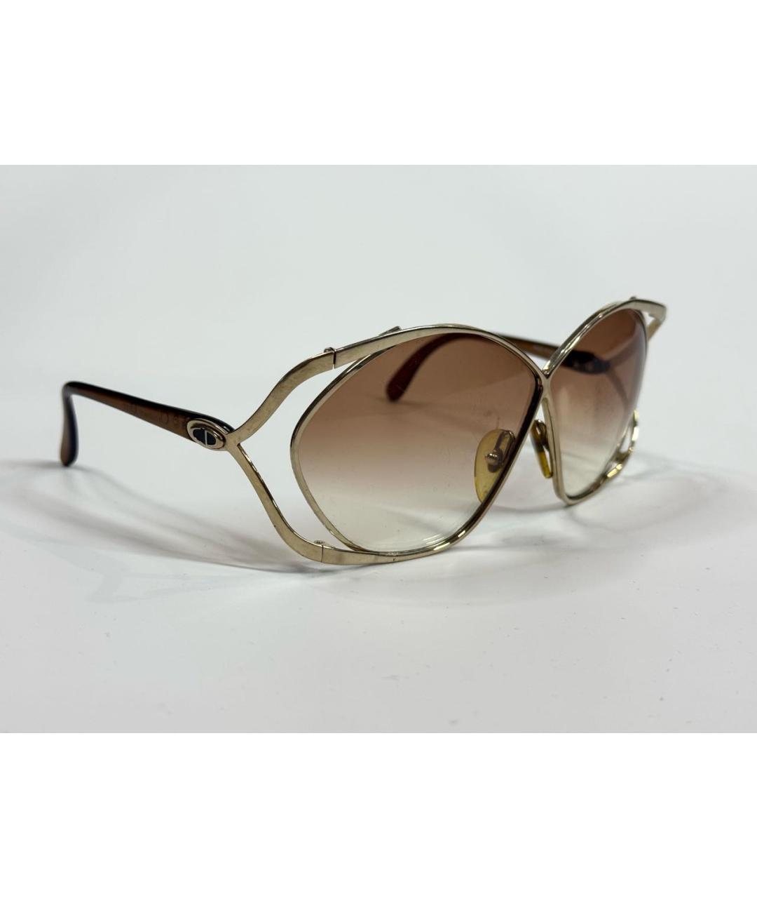 CHRISTIAN DIOR Коричневые пластиковые солнцезащитные очки, фото 5