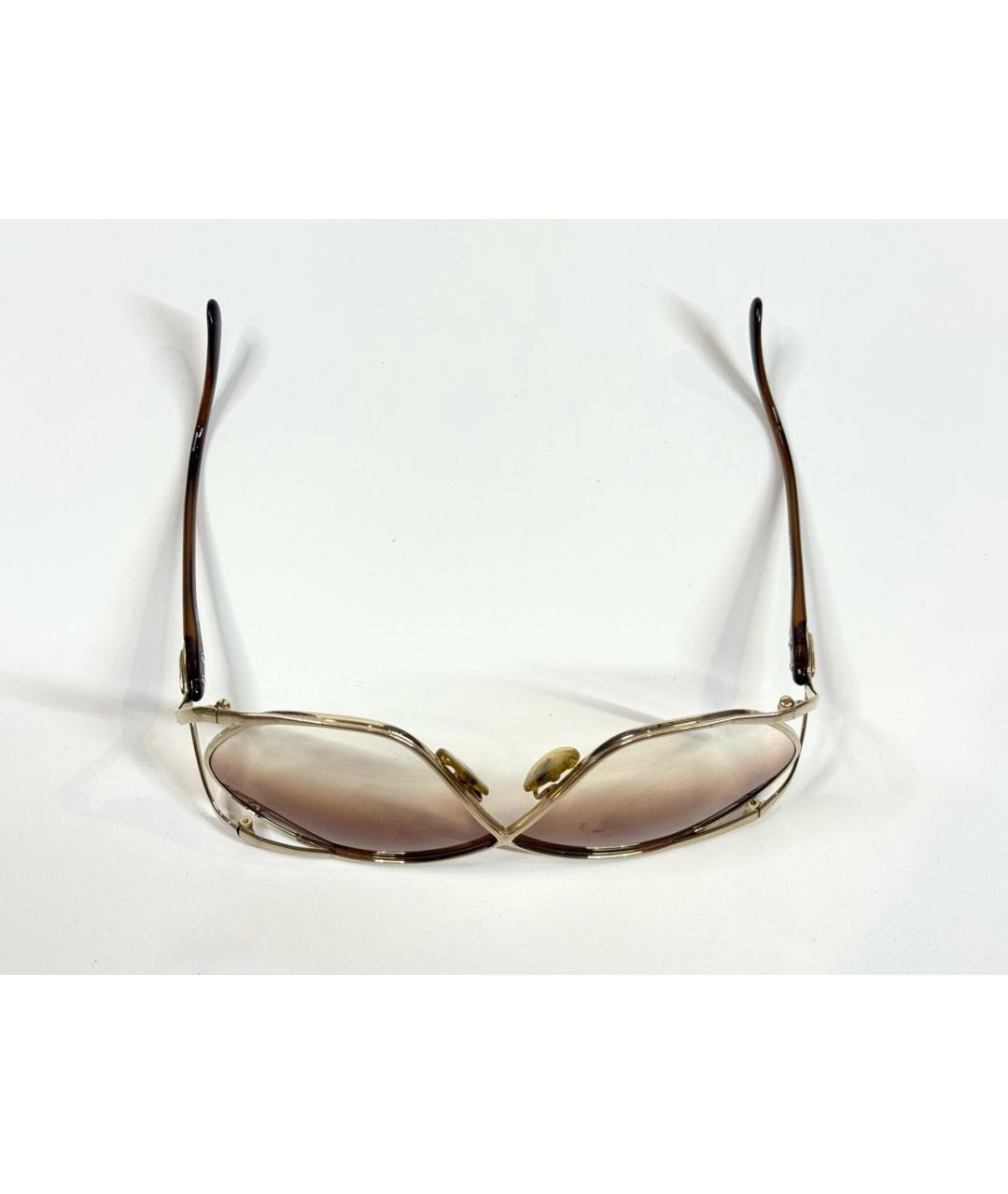 CHRISTIAN DIOR Коричневые пластиковые солнцезащитные очки, фото 8