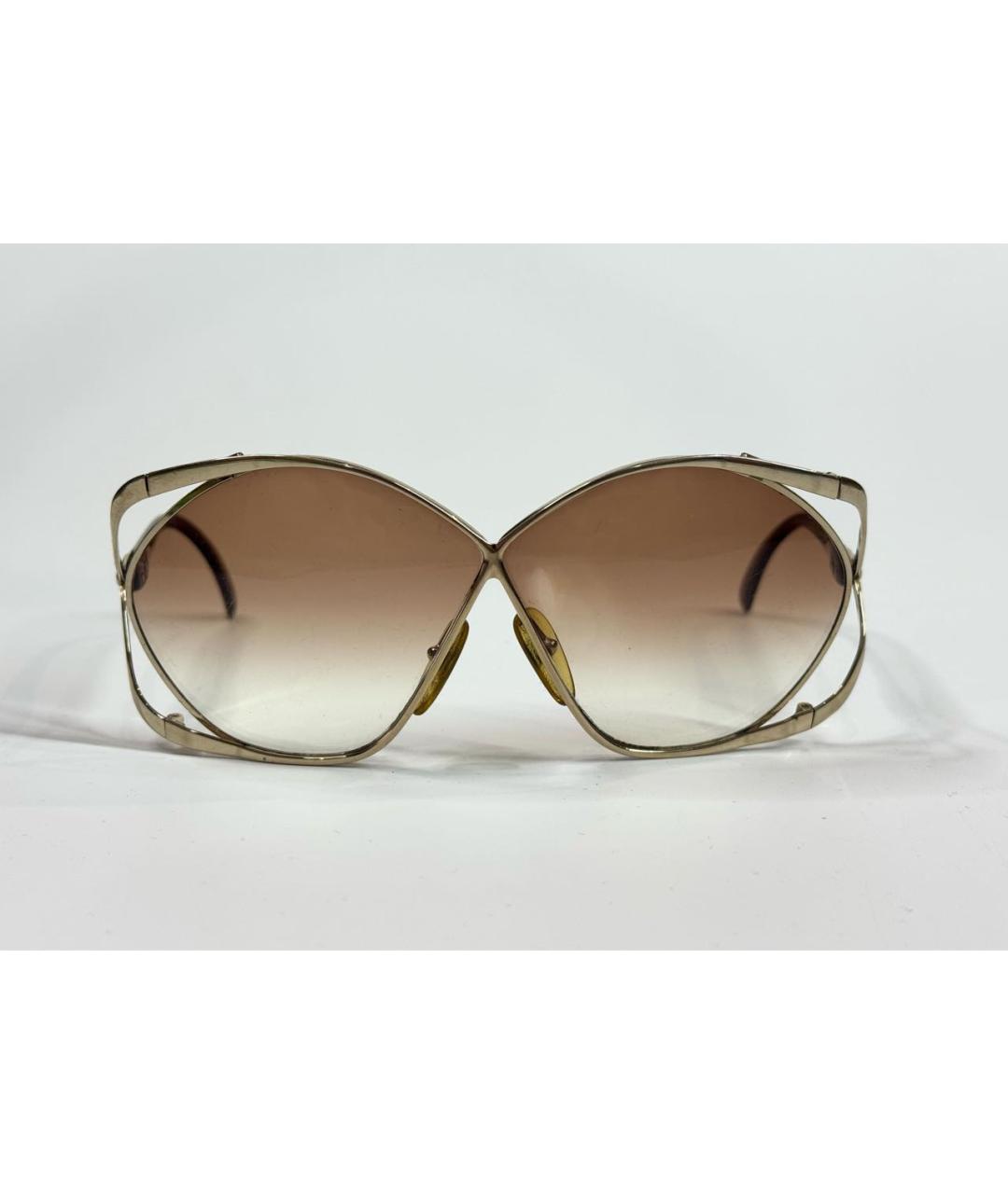 CHRISTIAN DIOR Коричневые пластиковые солнцезащитные очки, фото 9
