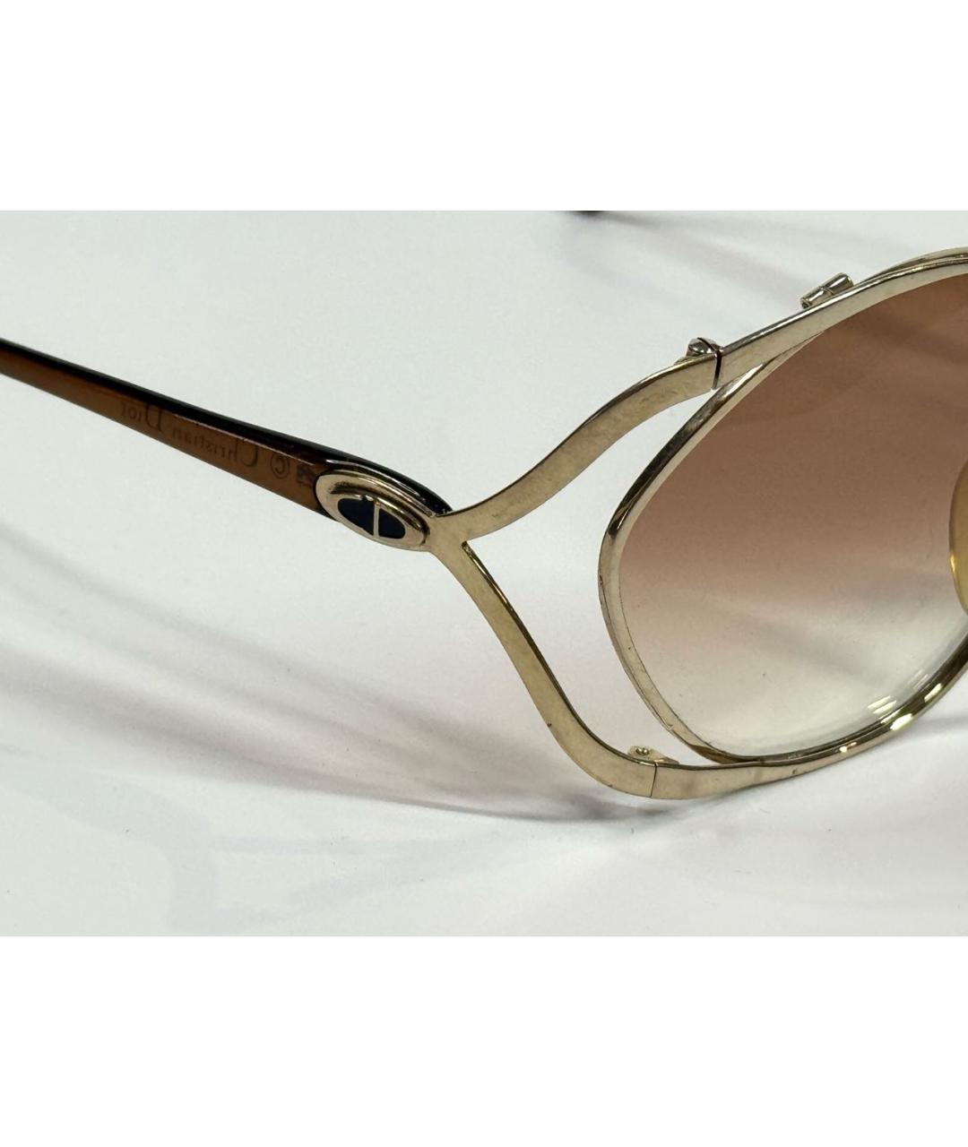 CHRISTIAN DIOR Коричневые пластиковые солнцезащитные очки, фото 2