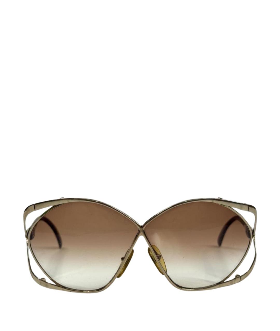 CHRISTIAN DIOR Коричневые пластиковые солнцезащитные очки, фото 1