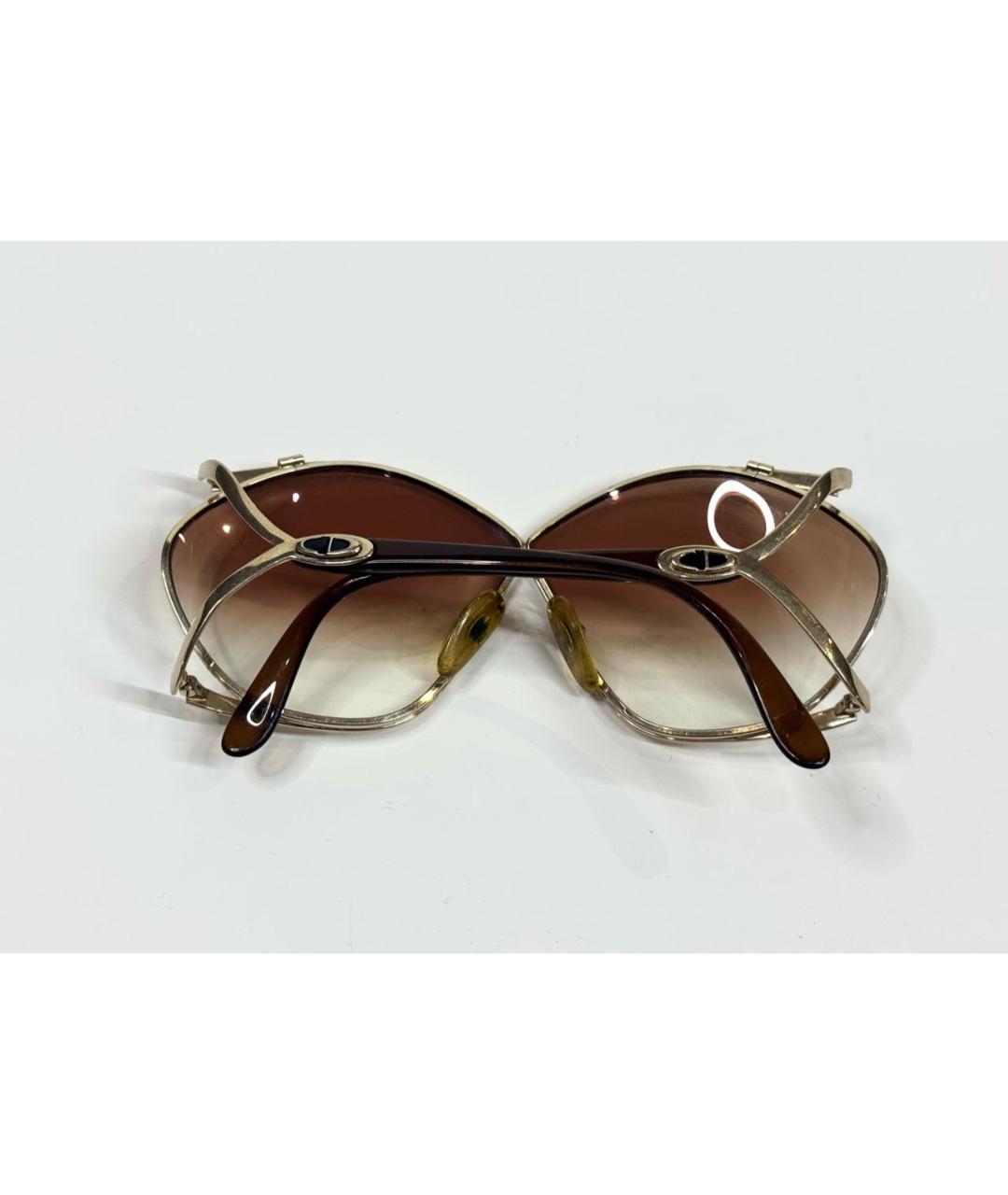 CHRISTIAN DIOR Коричневые пластиковые солнцезащитные очки, фото 4