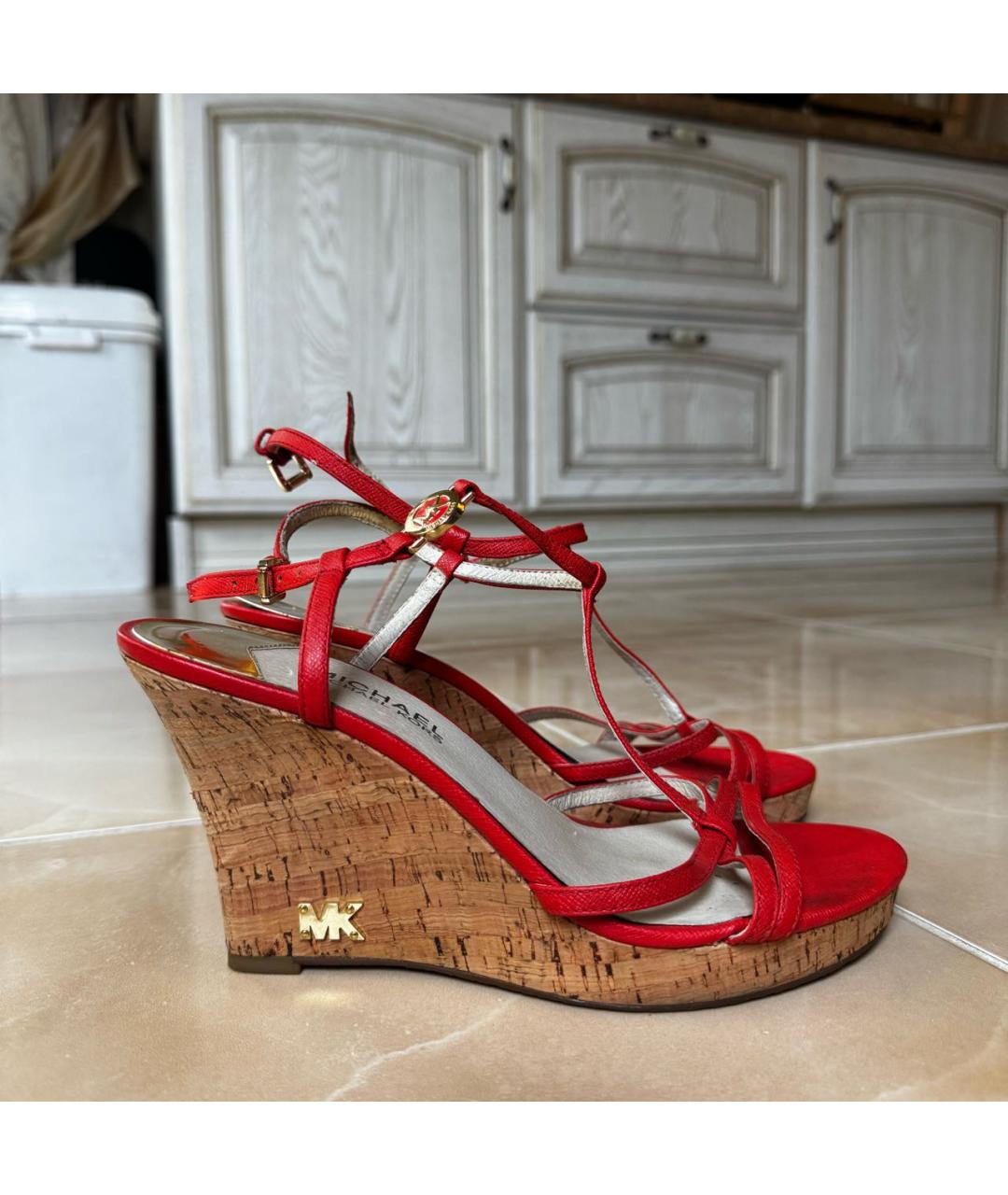 MICHAEL MICHAEL KORS Оранжевое босоножки, фото 6