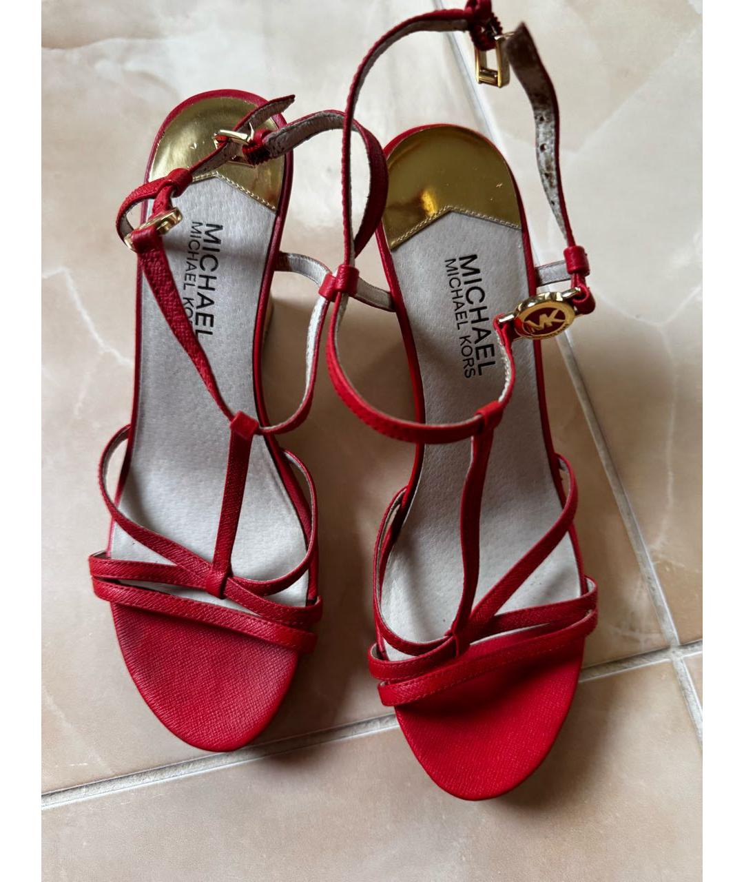 MICHAEL MICHAEL KORS Оранжевое босоножки, фото 2