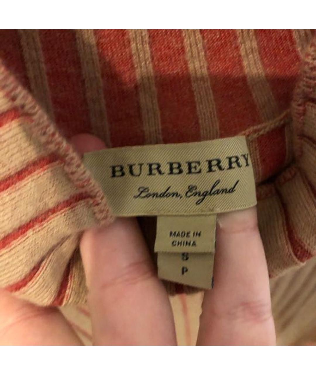 BURBERRY Коралловая кашемировая водолазка, фото 3