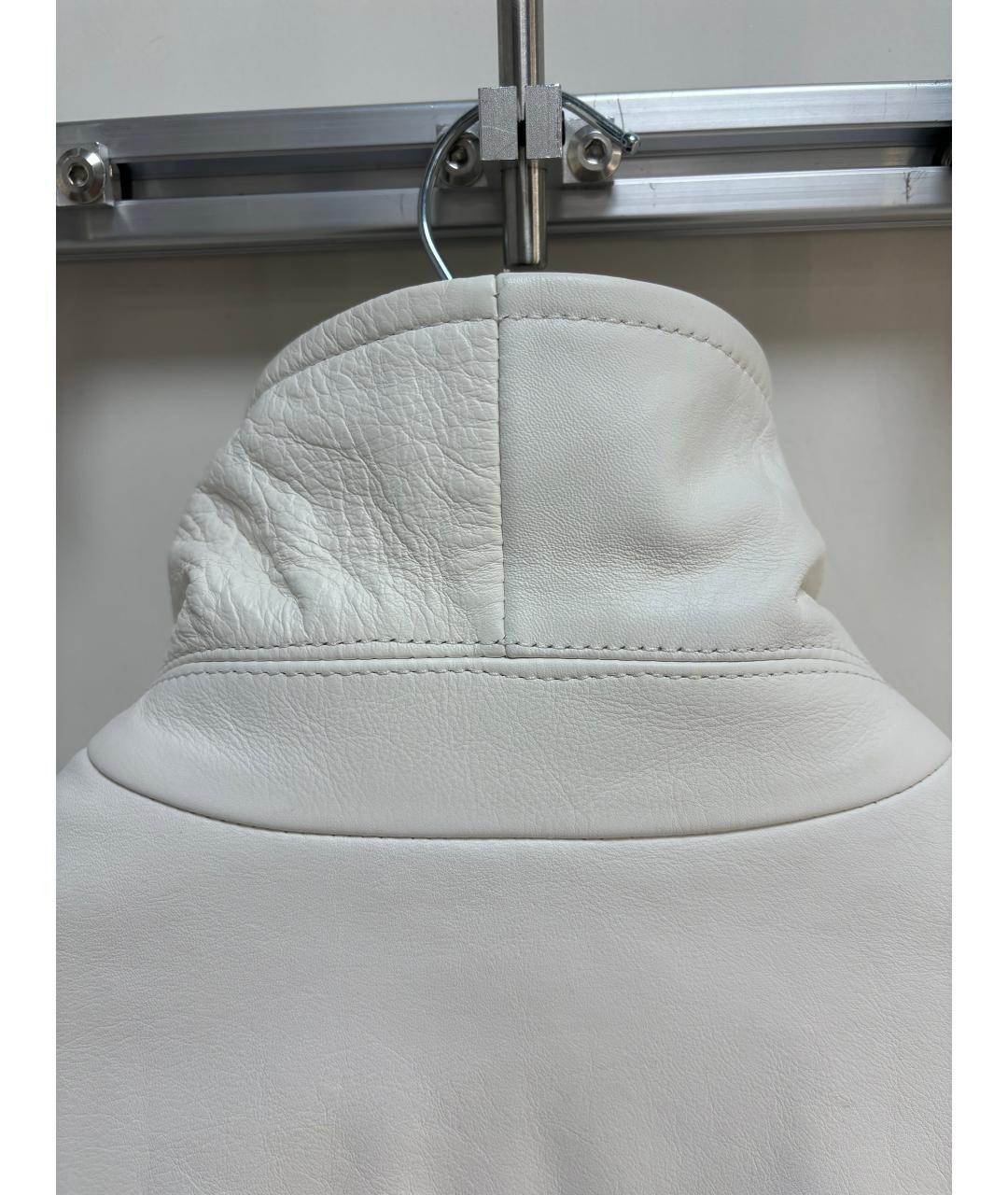 MAISON MARGIELA Белая кожаная куртка, фото 3