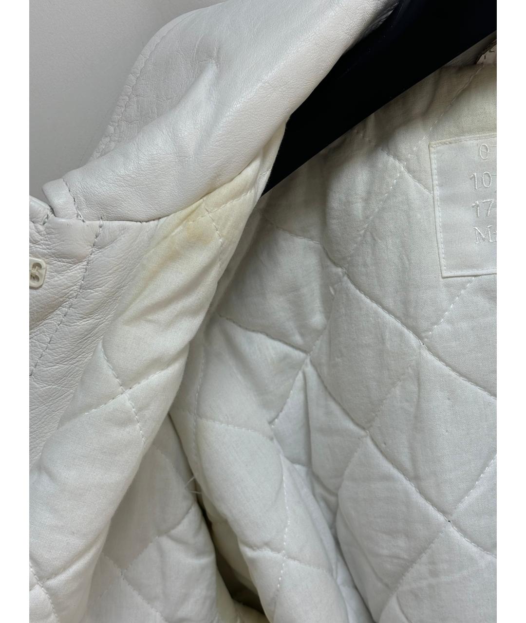 MAISON MARGIELA Белая кожаная куртка, фото 8