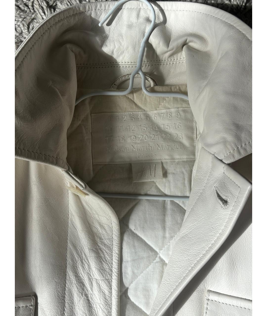 MAISON MARGIELA Белая кожаная куртка, фото 5