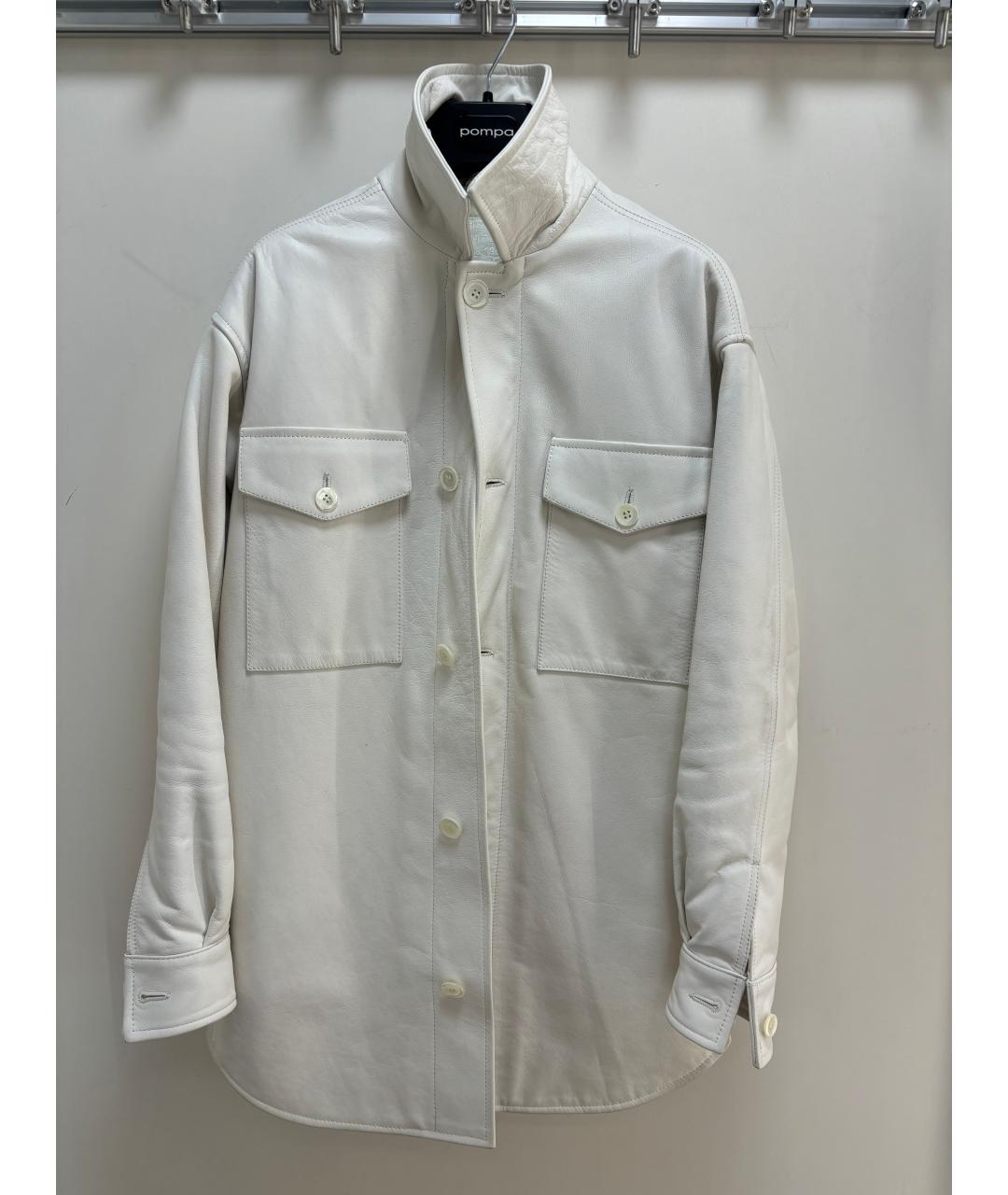 MAISON MARGIELA Белая кожаная куртка, фото 9