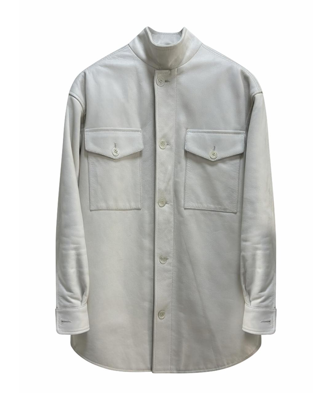 MAISON MARGIELA Белая кожаная куртка, фото 1