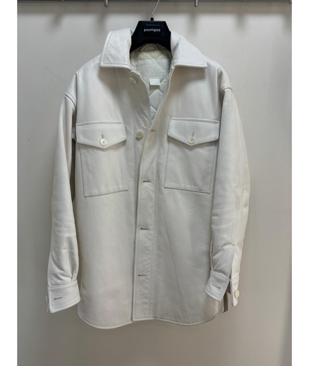 MAISON MARGIELA Белая кожаная куртка, фото 4