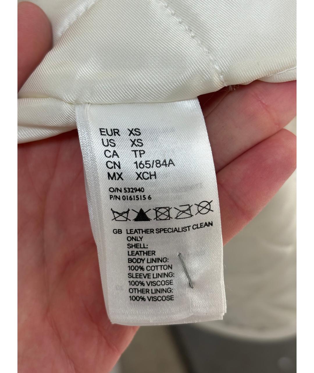 MAISON MARGIELA Белая кожаная куртка, фото 6