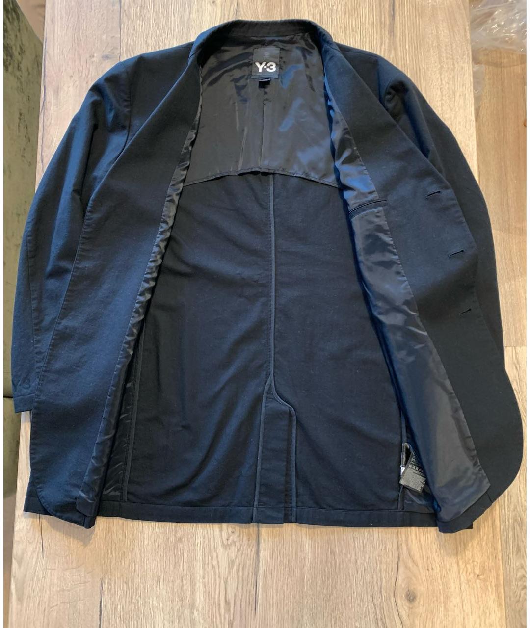 YOHJI YAMAMOTO Черный хлопковый пиджак, фото 3