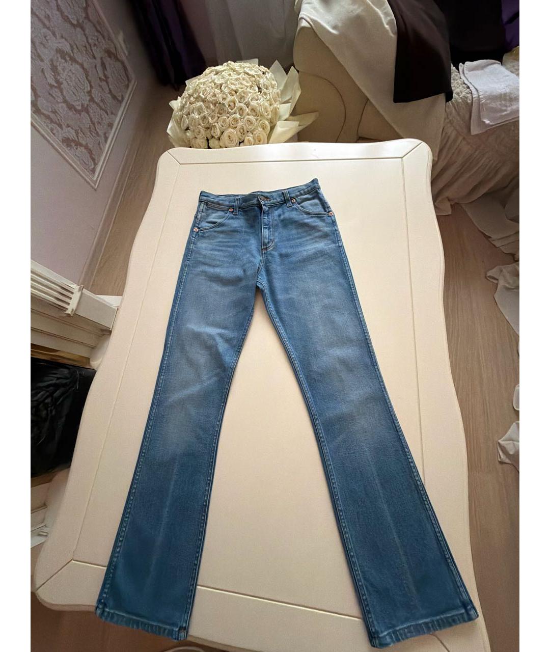 GUCCI Синие хлопковые прямые джинсы, фото 9