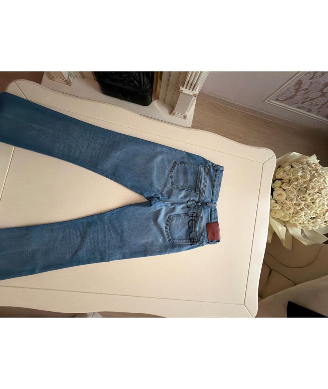 GUCCI Синие хлопковые прямые джинсы, фото 6