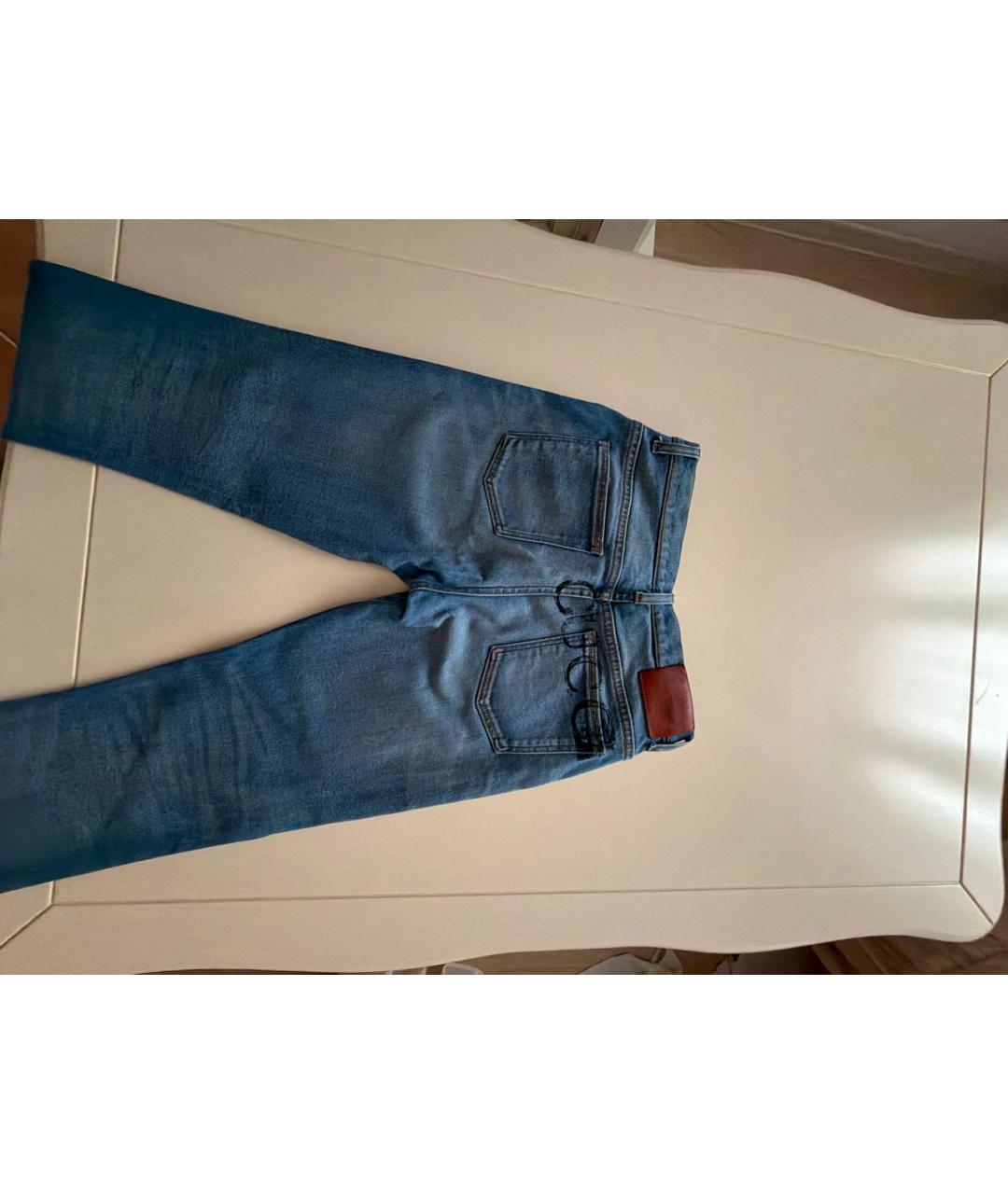 GUCCI Синие хлопковые прямые джинсы, фото 8