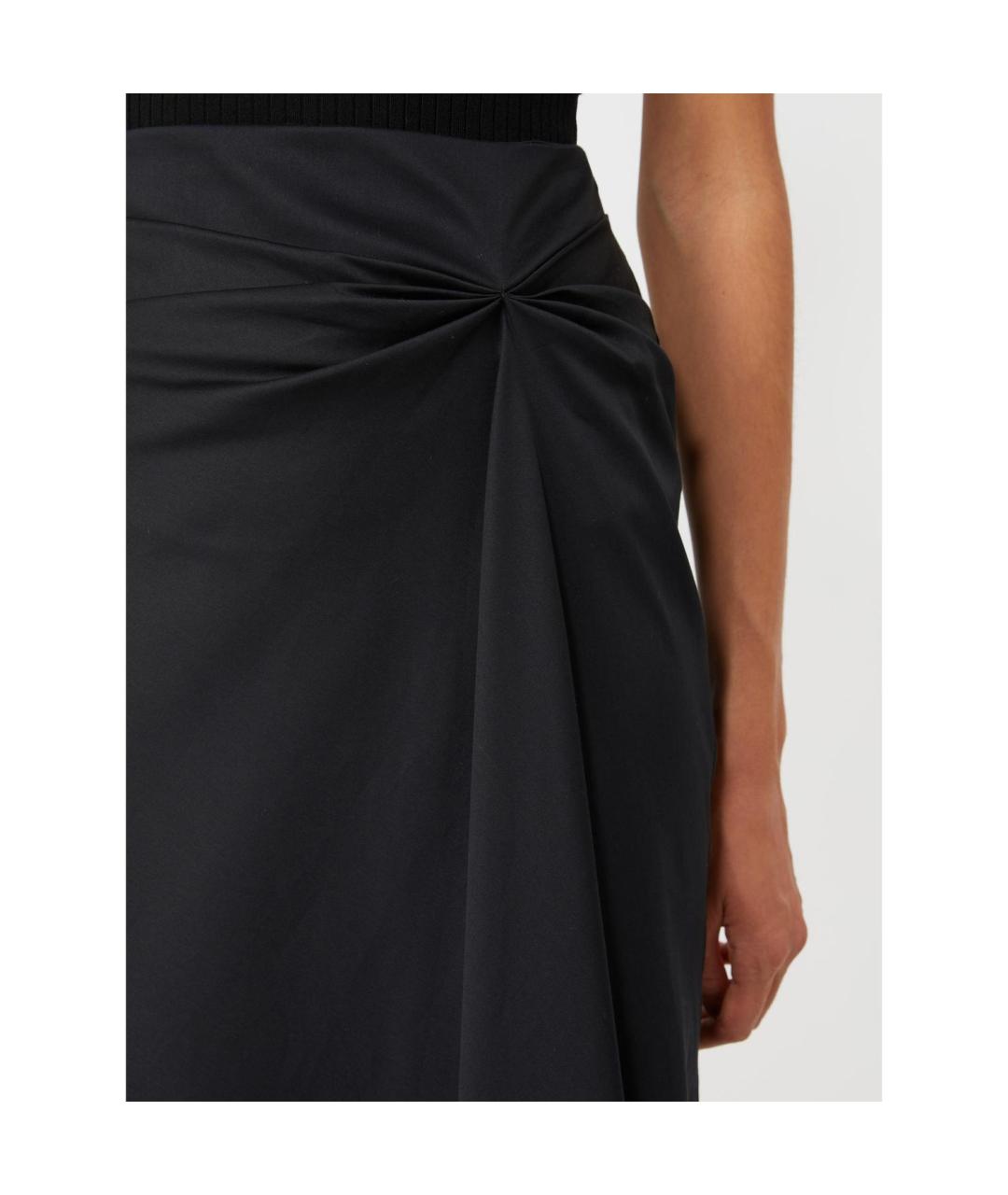 MAX MARA Черная хлопковая юбка макси, фото 3