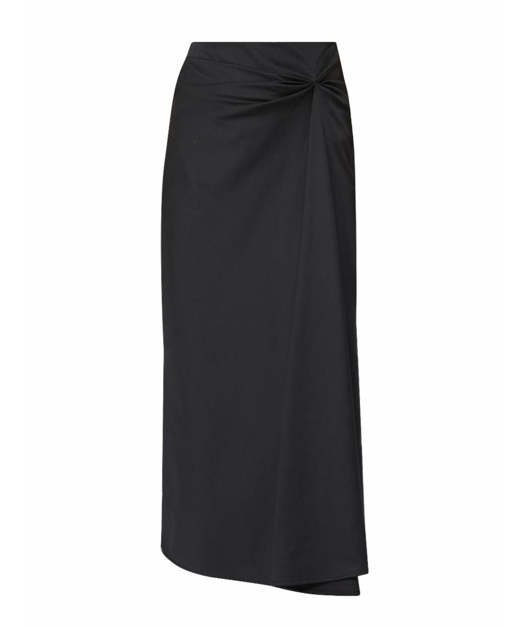 MAX MARA Черная хлопковая юбка макси, фото 1