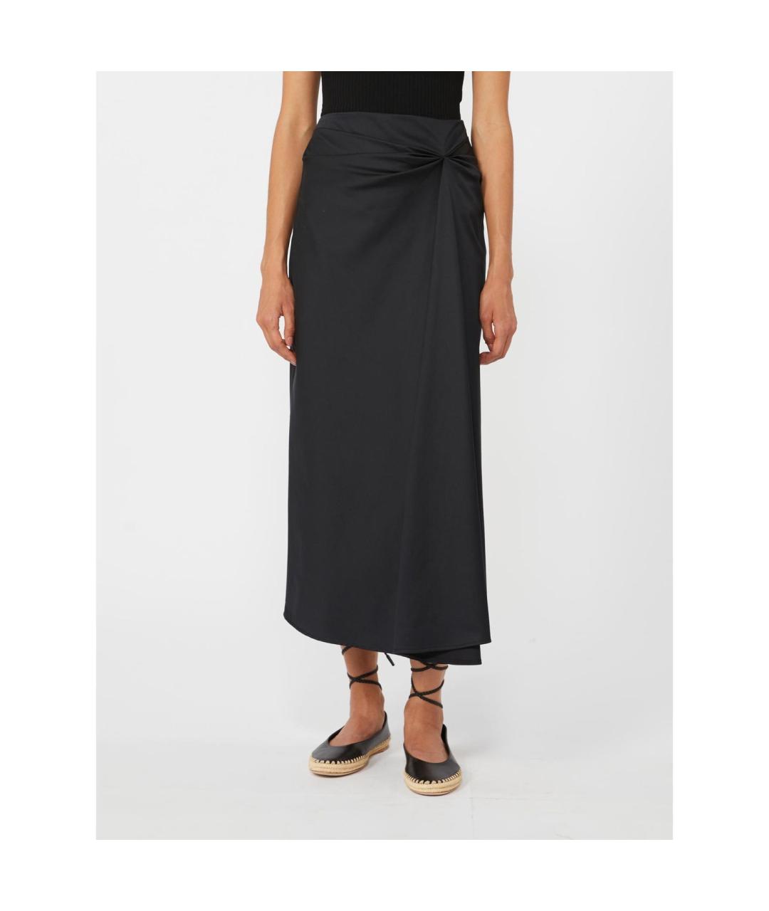 MAX MARA Черная хлопковая юбка макси, фото 5