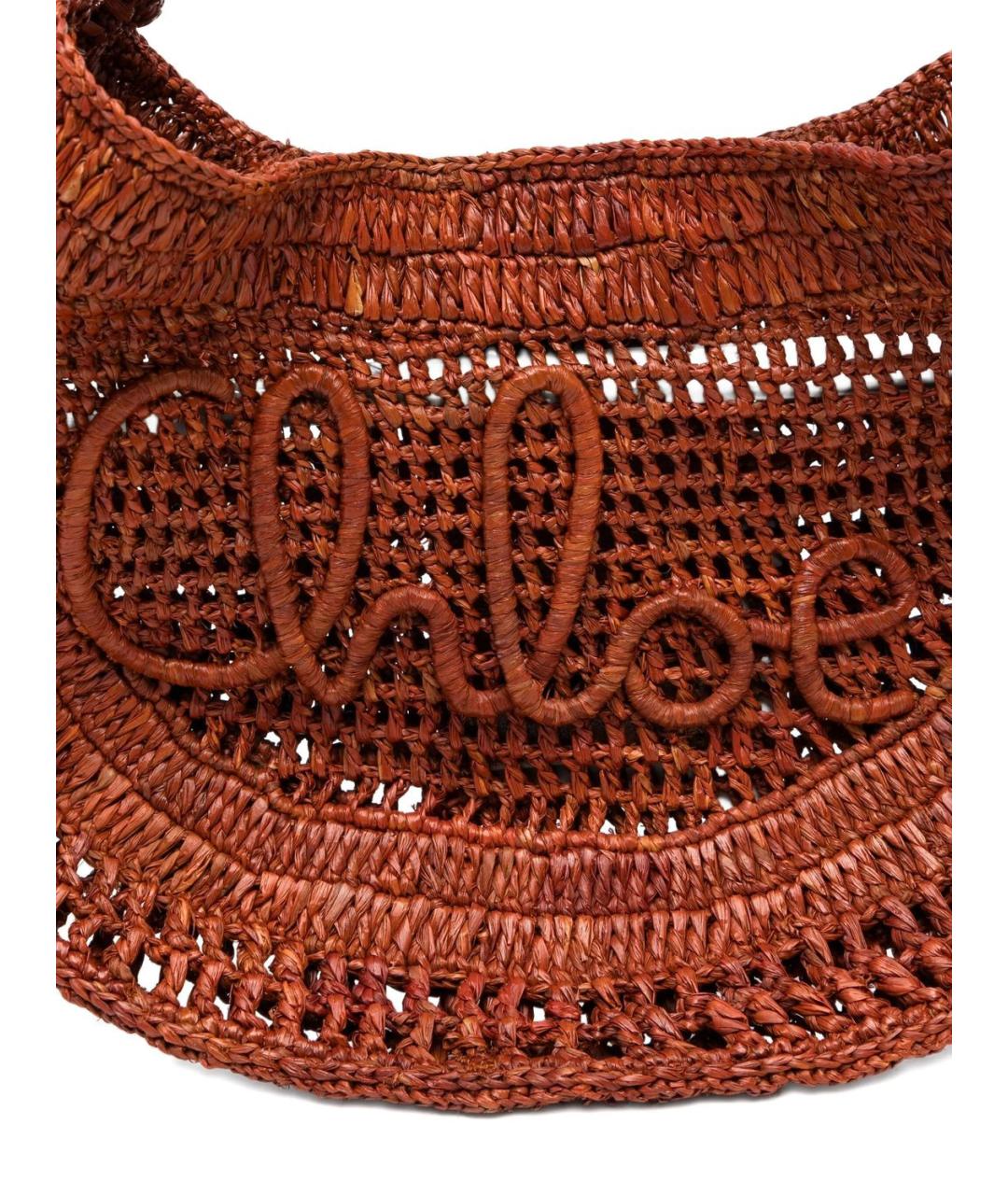 CHLOE Коралловая пелетеная сумка через плечо, фото 3