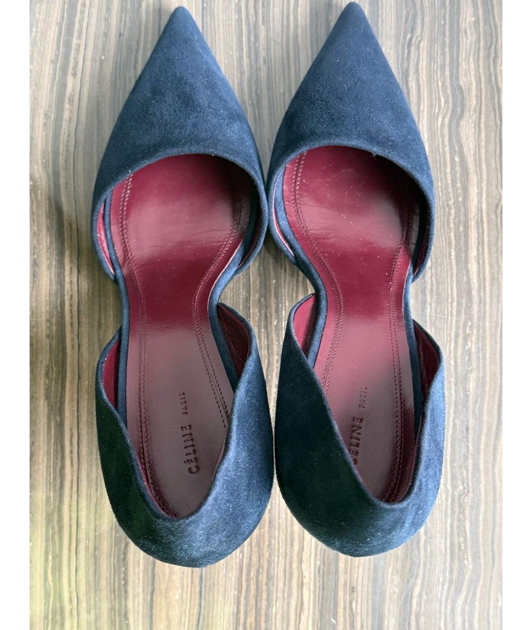 CELINE Темно-синие замшевые туфли, фото 3