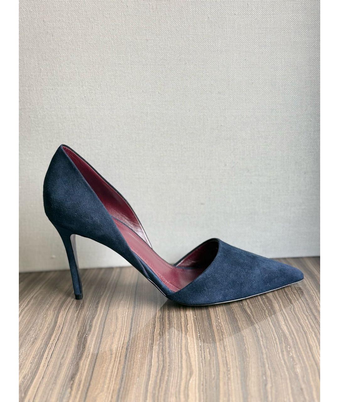 CELINE Темно-синие замшевые туфли, фото 8