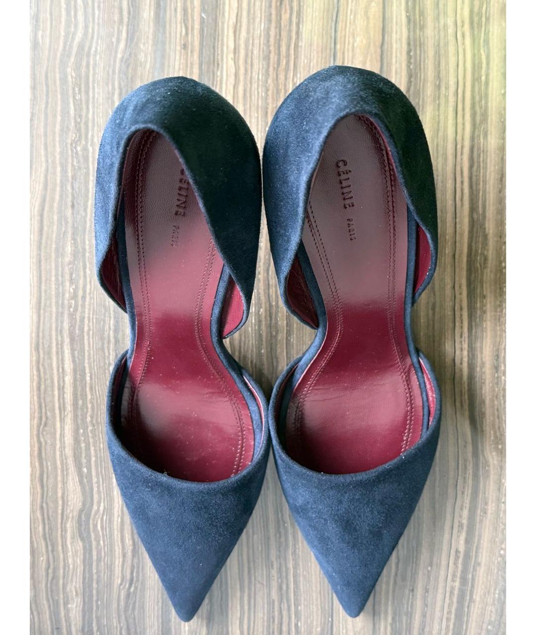 CELINE Темно-синие замшевые туфли, фото 2