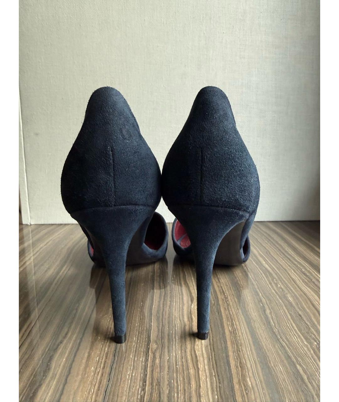 CELINE Темно-синие замшевые туфли, фото 4